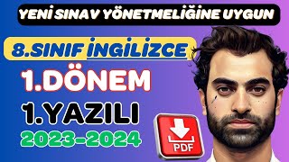 8SINIF İNGİLİZCE 1DÖNEM 1YAZILI  YENİ SINAV SİSTEMİ  20232024 [upl. by Ahsai]