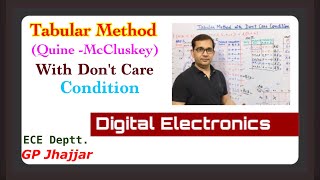 Quine McCluskey Minimization Technique with Dont Care Condition TECH GURUKUL by Dinesh Arya [upl. by Alial]