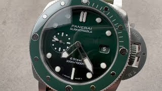 Panerai Submersible Quarantaquattro Esteel Verde Smeraldo PAM 1287 Panerai Watch Review [upl. by Winikka]