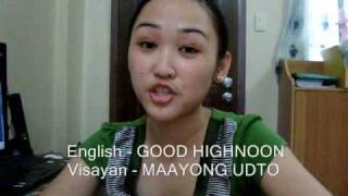 English  Visayan Translation Tutorial GREETINGS [upl. by Dario]