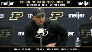 Purdue Postgame Press Conference  Nov 16 2024 [upl. by Icats]