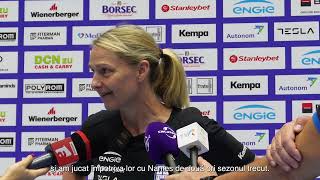 🎤 Helle Inger and Crina about Bistrița vs CSMB in EHFCL  Round 1 [upl. by Connolly]