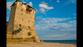 Chalkidiki  Byzantine Tower Of Ouranoupolis [upl. by Yanehs]