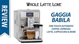 Review Gaggia Babila Bean to Cup Coffee amp Espresso Machine [upl. by Davilman]