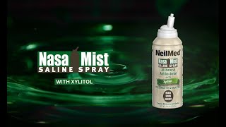 NeilMed NasaMist Saline Spray All Natural Antibacterial with Xylitol [upl. by Tybald773]