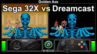 Golden Axe Sega 32X vs Dreamcast Gameplay Comparison [upl. by Tnecnev]