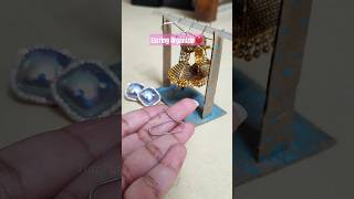 Earring organizer with paper clipeasy to make organizer diy craft [upl. by Yerahcaz]