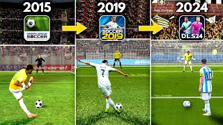 EVOLUTION OF PENALTY KICKS IN DREAM LEAGUE SOCCER DLS 15  DLS 24 [upl. by Besnard823]