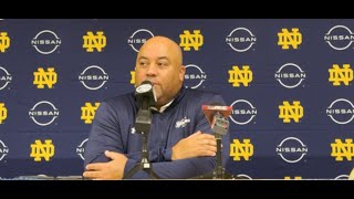 Coach Micah Shrewsberry Reacts to Notre Dames Win Over North Dakota  Postgame Press Conference [upl. by Beyer642]