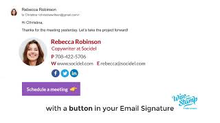 Email signature calltoaction button [upl. by Faustena]