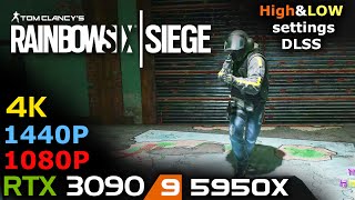 Rainbow Six Siege  RTX 3090  4K  1440P  1080P  5950X  High amp Low settings  DLSS [upl. by Lydia285]