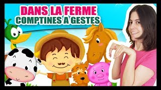 Dans la ferme de Mathurin  Comptines à gestes pour bébés avec les animaux  Titounis [upl. by Llerrut]