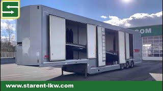 verkauft  Kässbohrer Ecotrans CVT Fahrzeugtransporter geschlossen BPW wwwstarentlkwcom TR2222 [upl. by Ilahtan]