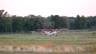 Bellanca Citabria N141JS Landing at KHWY on September 3 2009 at 723 PM [upl. by Femmine]