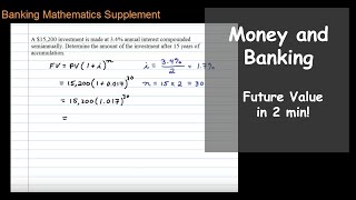 Future Value with Interest Compounded Semiannually [upl. by Jodie]