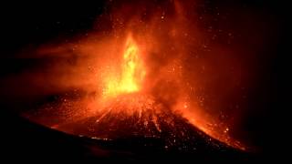 Etna volcano New SE crater paroxysm 16 1617 Nov 2013 lava fountains [upl. by Nnyleuqaj]