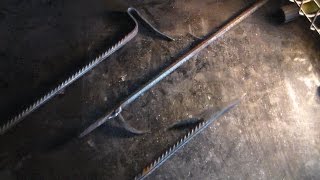 Forged fire poker tips without forge welding [upl. by Placida]