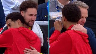 Jordan Poole Share a MOMENT with Former Teammates after the game [upl. by Ellenhoj804]