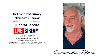 Diamandis Kolovos Funeral Service Live Stream [upl. by Evania]