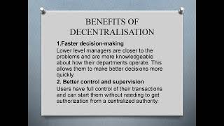 Centralisation and decentralisation [upl. by Yoong405]