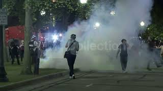 Protestors run from tear gas in Kenosha WI [upl. by Nylynnej19]