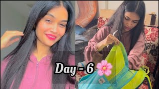 Day  6🌸  vaishu1214  khup bhari hairstyle shikavlya aaj mam ne🤩 [upl. by Yorel84]