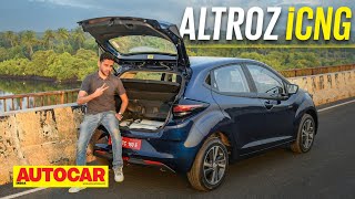 2023 Tata Altroz iCNG review  iCNG on the cake  First Drive  Autocar India [upl. by Arahk769]