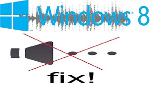 How to Fix Audio Problems on Windows 8  Windows 81 [upl. by Anavlis]