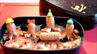 Recette Tuto Bento Poulpes saucisses kawaii [upl. by Shanan]