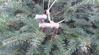 DIY Christbaumschmuck aus Holz selber machen  Weihnachtsbaumschmuck aus Naturmaterialien basteln [upl. by Zebadiah680]