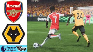 ARSENAL  WOLVERHAMPTON  PREMIER LEAGUE 2024  JORNADA 1  EA SPORTS FC™ 24 [upl. by Eppilihp]