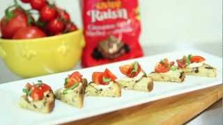 Recipe The SunMaid Twist on Crostini [upl. by Inaflahk]