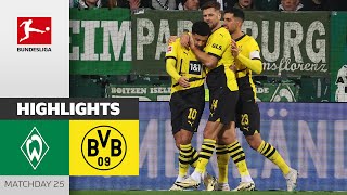 Sancho with his First Goal After Returning  Bremen  Dortmund 12  Highlights [upl. by Nollaf]