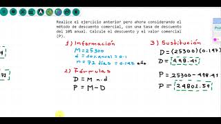 Descuento Simple y comercial  Matemáticas Financieras 💰 [upl. by Letniuq]