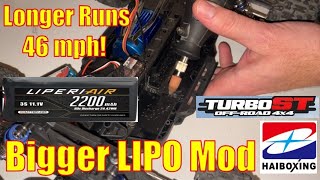 Haiboxing 2997A  Modifying Chassis to Fit BiggerFaster LIPOs Longer Run Times and More Speed [upl. by Cecilio673]