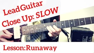 The Ventures  Runaway  Lead Guitar Lesson  Close Up Slow Speed [upl. by Anale809]