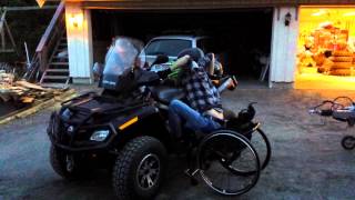 Paraplegic getting on an ATV [upl. by Oecam357]