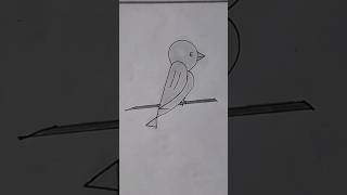 Easy Way To Draw A Bird  How to draw a bird easy  shorts drawingmaster art drawing bird [upl. by Lothaire]