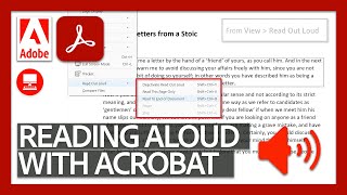 Reading Aloud PDFs  Acrobat DC for Educators [upl. by Sum]