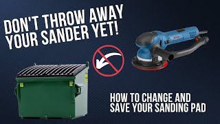 How to Change your Sanding Pad  Random Orbital Sander  Hook and Loop [upl. by Hilar]