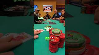 crazy guy goes ALL IN blind cards poker casino [upl. by Anyad]