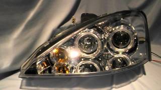 Angel Eye Scheinwerfer Ford Focus Mk1 19982001 chrome by SWTuningde [upl. by Ystap]