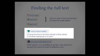 Finding Full Text in Ebsco Databases [upl. by Litnahc]