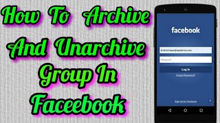 How To Archive and Unarchive Group On Facebook In Mobile [upl. by Eem]