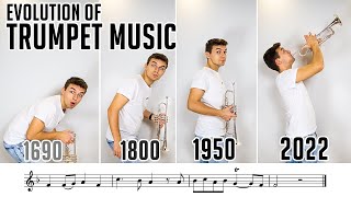 Evolution of Trumpet Music 1690  2024 with Sheet Music  Notes [upl. by Arreip]