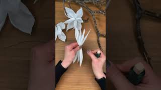 Magnolia flower 🤍 made with paper [upl. by Coriss]