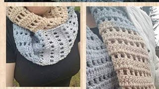 Quick and easy crochet infinity scarf [upl. by Namyaw]