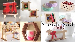 Top 10 DIY Popsicle Stick Craft Compilation  Craft Ideas  Home Decor [upl. by Aidnic]