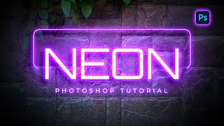 Create a Glowing Neon Text Effect in Photoshop [upl. by Assin]