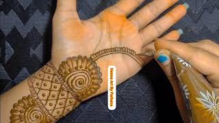 Simple Cotton Bud Mehndi Design For Back Hand  Simple Mehndi Design [upl. by Kieryt]